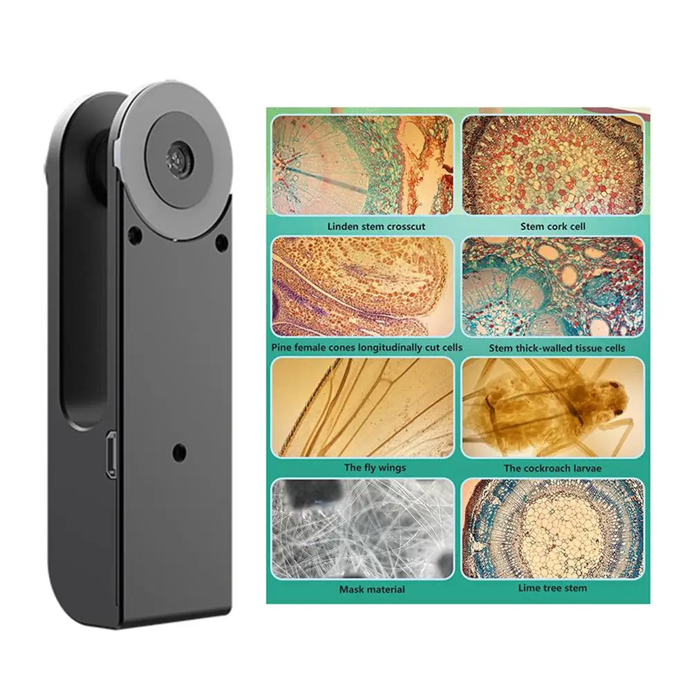 

Portable Universal 400X Microscope Mobile Phone Camera Lens Supplementary Light Mini Size Easy to Use Durable Microscope