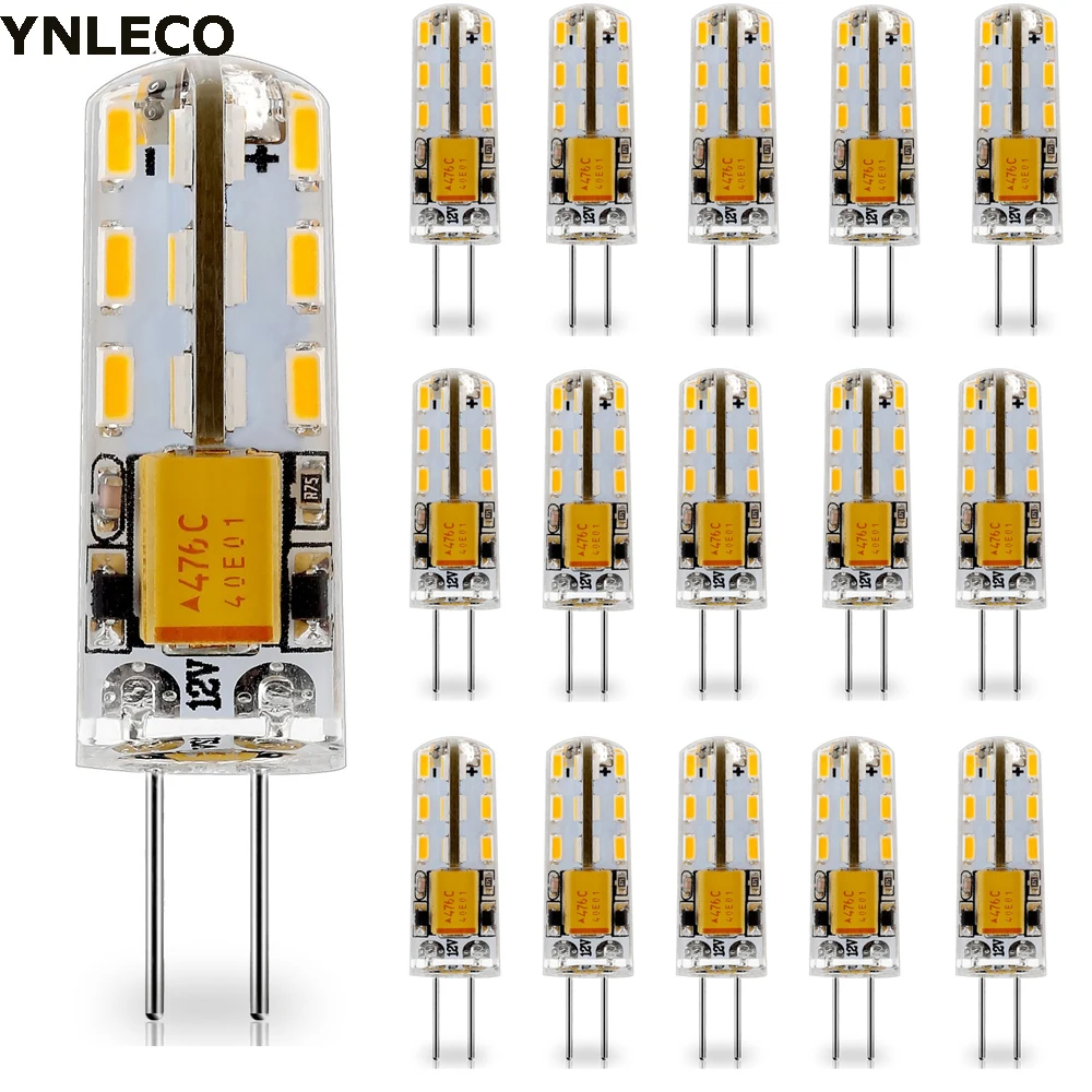 20 шт. светодиодные лампы G4 12 В AC DC SMD LED светильник Сменные галогенные 1 Вт теплый