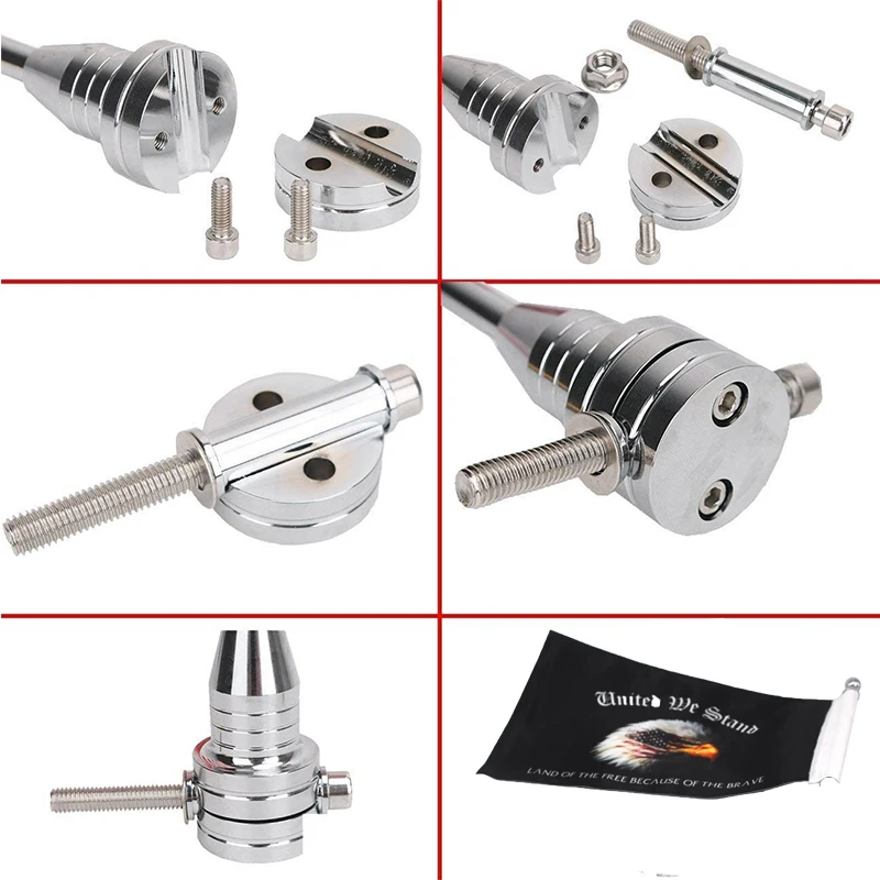 

Motorcycle Accessoried Adjustable Decoration Flag Pole Mount Flag for Honda Goldwing CB VTX CBR Yamaha