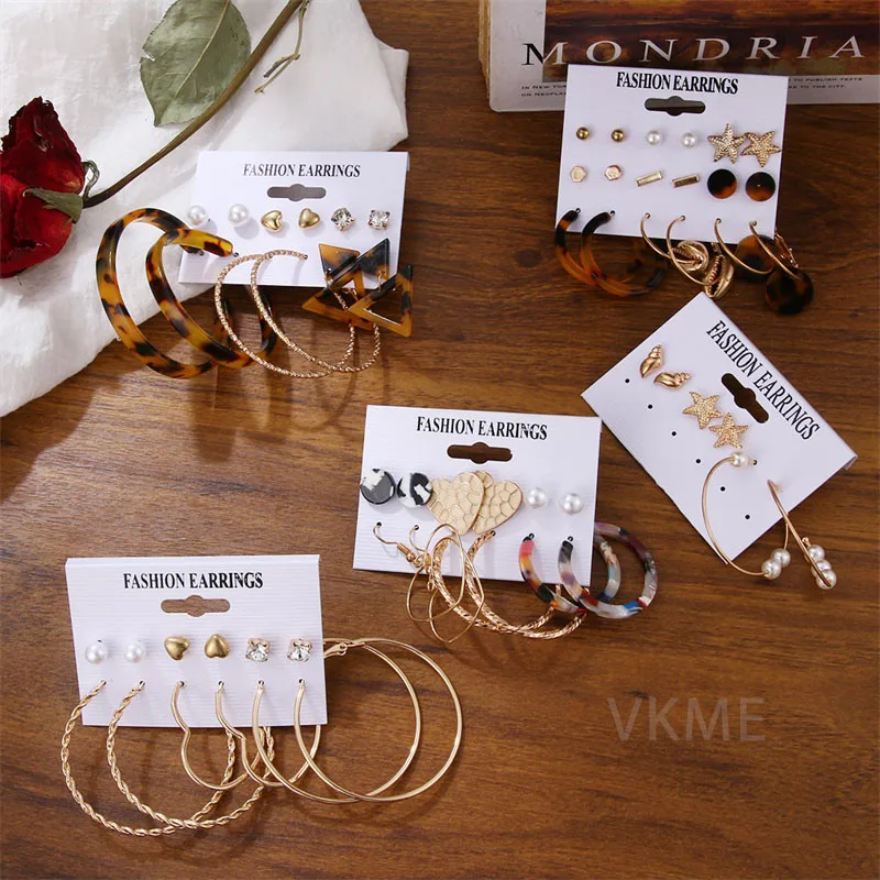 Модные жемчужные серьги подвески VKME набор 2020 для женщин новые девочек бижутерия