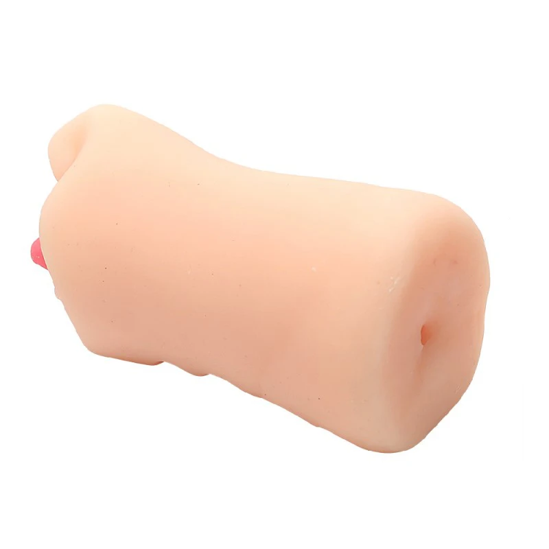 Реалистичный рот и глубокое горло с мягкими зубами язык Мужской мастурбатор