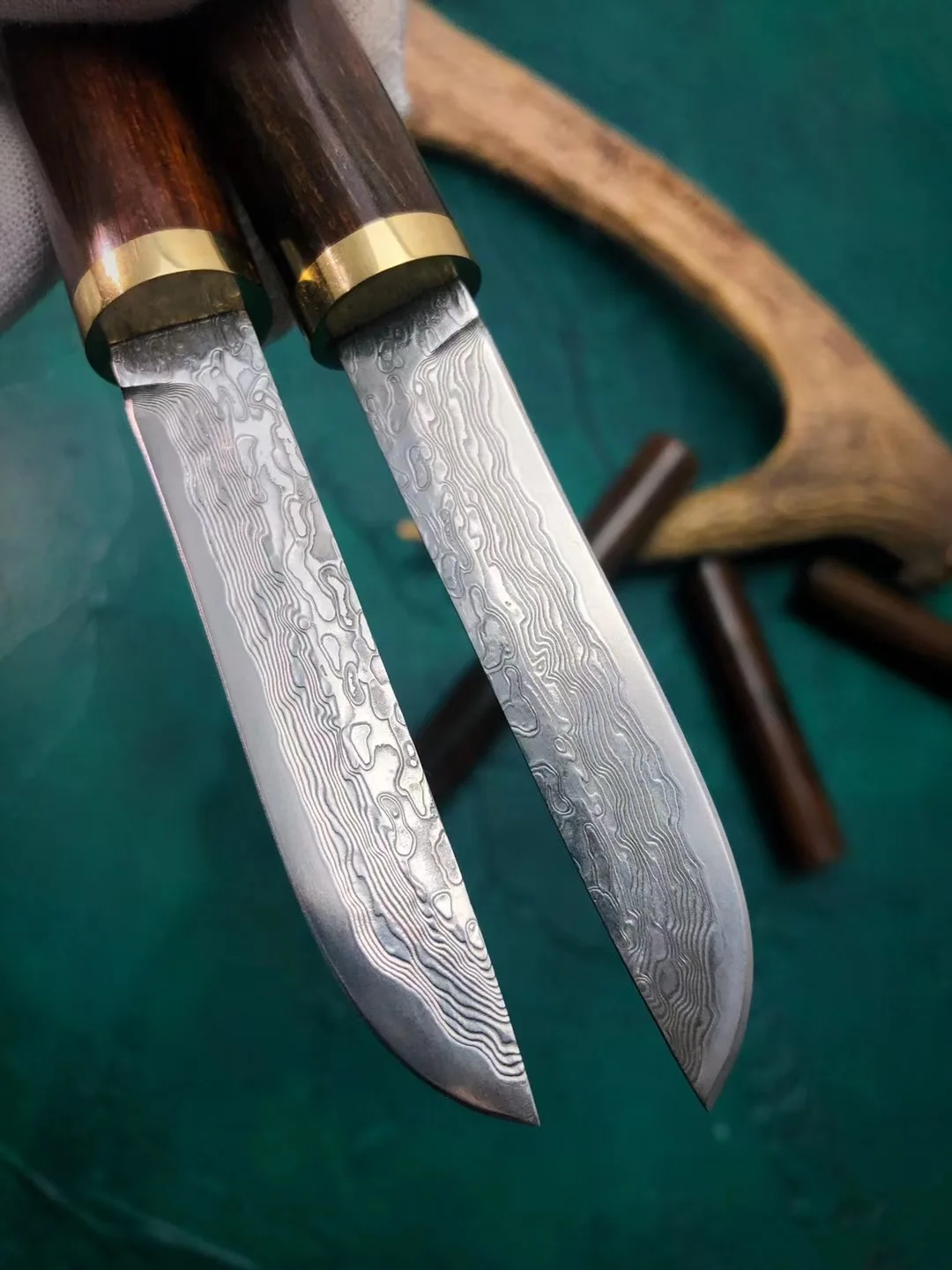 Дамасская Сталь Японская розовая древесина Самурайский прямой меч из черного дерева стали D2 тактический меч-охотничий нож.