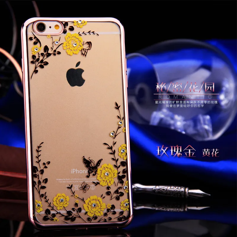 Чехол для мобильного телефона на iPhone 6 6S 7 8 Plus X 10 XR XS Max 5S 5 s SE 4 4s 6Plus 6sPlus 7Plus 8Plus с прозрачным силиконовым задним покрытием и цветочным узором.