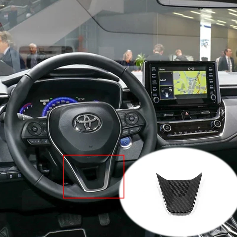 Для Toyota Corolla 2019 2020 ABS матовая/углеродное волокно Кнопка рулевого колеса