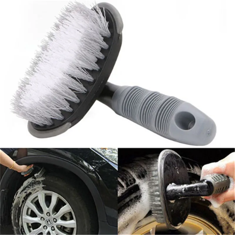 

1PC Car Auto Spoke Truck Motorcycle Alloy Wheel Brush Tire Rim Hub Clean Plastic Coated Wire Wash Washing Cleaning Tool