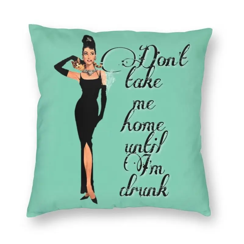 

Милый Одри Хепберн Чехол для подушки с кошкой размером 45*45, декоративная домашний декор 3D принт британская актриса Подушка Чехол для дивана ...