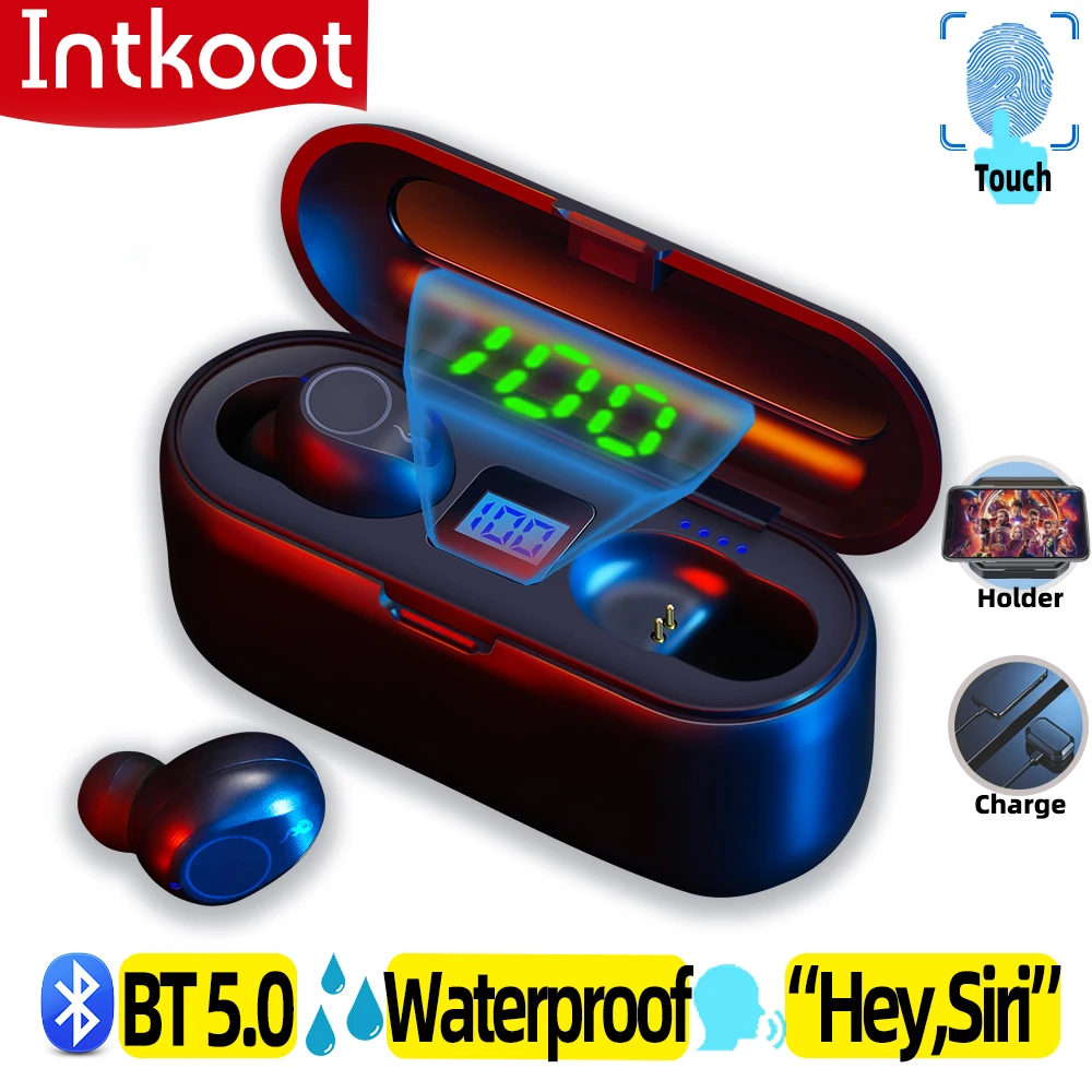 Беспроводная Bluetooth гарнитура 5 0 наушники 3D стерео мини Smart Touch TWS F9 вкладыши