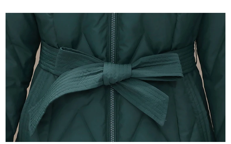 

Cotton Coat Women's Winter Clothing Fashion Long Section Waist Winter Cotton Coat Slim Hooded New Korean Cotton Clothing L136