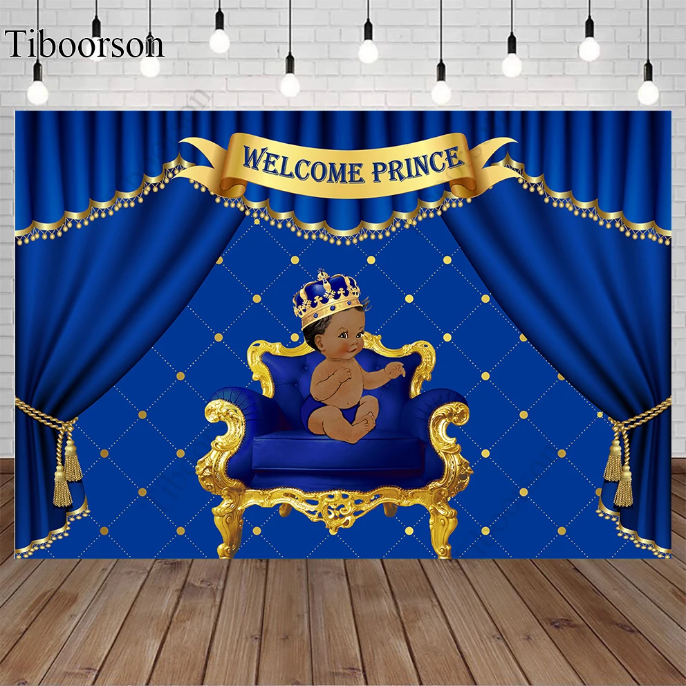 

Photo Backdrop Blue Seat Curtain Birthday Party Star Dot Pendant Stage Custom Poster Baby Portrait Photography Background