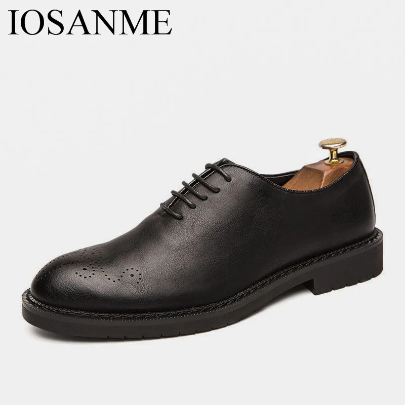 

Элегантные деловые мужские кожаные туфли, итальянские свадебные туфли на плоской подошве, мужская обувь, модные дизайнерские туфли-оксфорд...