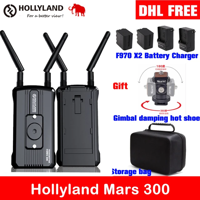 Hollyland Mars 300 Беспроводная система передачи видео 300ft 1080P двойной беспроводной HDMI передатчик изображения для DSLR камеры filmmaker