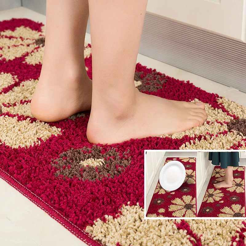 Утолщенный кухонный напольный коврик напечатанный современный ковер для кухни