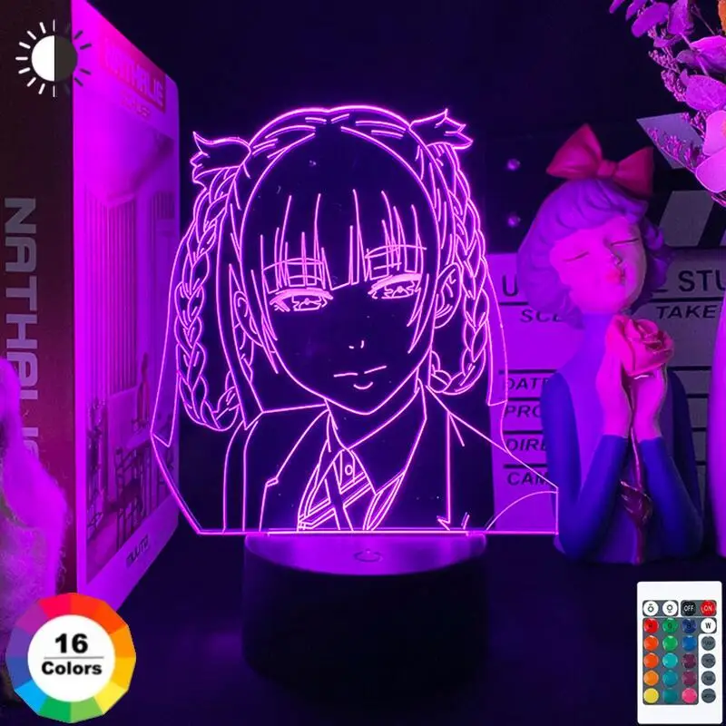 

Anime LED Lamp KAKEGURUI Jabami Yumeko Figure 3d Night Lamp for Hoom Child Bedroom Decor Night Light Christmas Birthday Gift