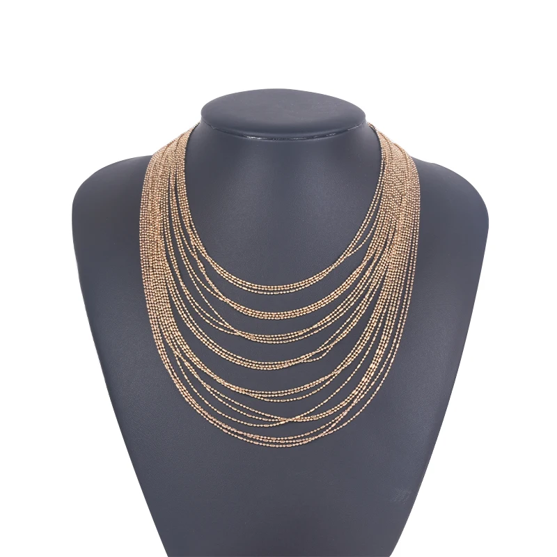 

Multi-layer metal necklace, wedding, banquet, daily wear, gift to girlfriend.