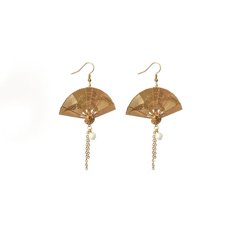 Новинка 2019 складные висячие серьги в винтажном стиле Корейском с длинными