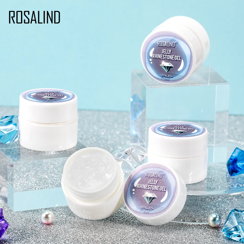 Гель-лак для ногтей ROSALIND 5 мл не вытирается клей дизайна украшения базовый набор