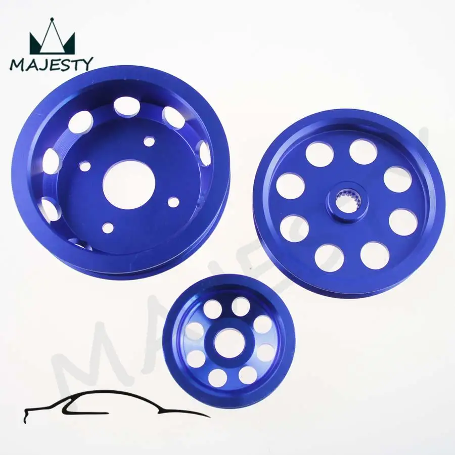 Легкий алюминиевый шкив для 1989 1998 SR20DET Nissan 240SX S13 S14 S15 SILVIA BLUE|pulley kit|aluminum crank pulleycrank