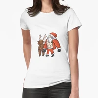 bodybuilder reindeer t shirt print top
