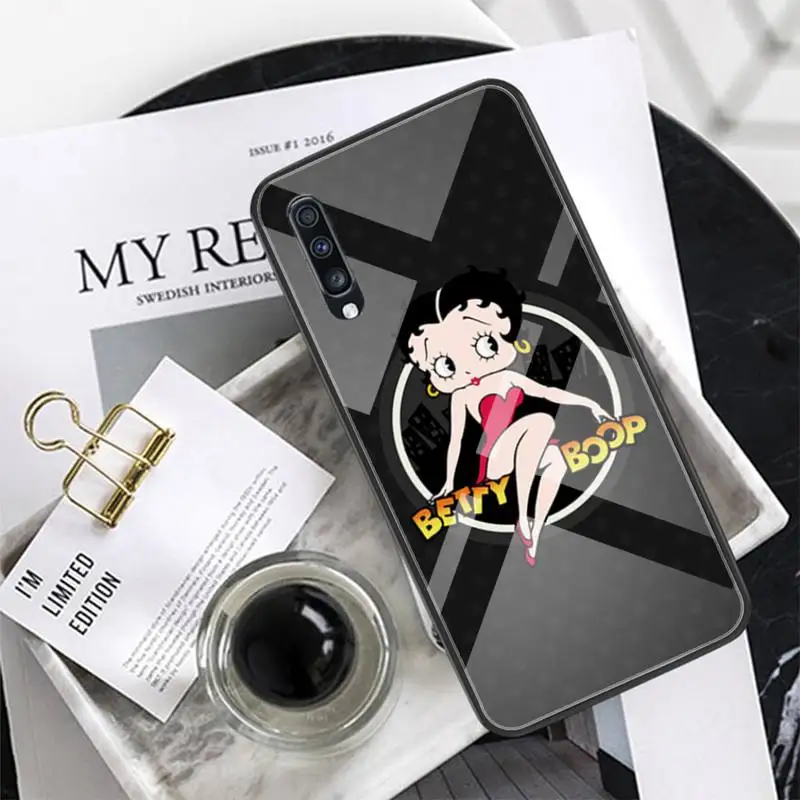 

Pretty Sexy Betty Boop Glass Phone Case Coque Fundas For Xiaomi Redmi Note 7 5 4 6 6A Mi 8SE 8 6 Lite Mix 2 2s Note 3 Cover