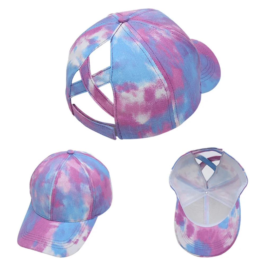 

Бейсболка женская с перекрестным хвостом, Модная хлопковая кепка от солнца, для занятий спортом на свежем воздухе, Повседневная портативна...