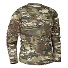Мужская тактическая футболка в стиле милитари, дышащая быстросохнущая футболка с длинным рукавом, мужская уличная спортивная армейская камуфляжная футболка, Топы, рубашка