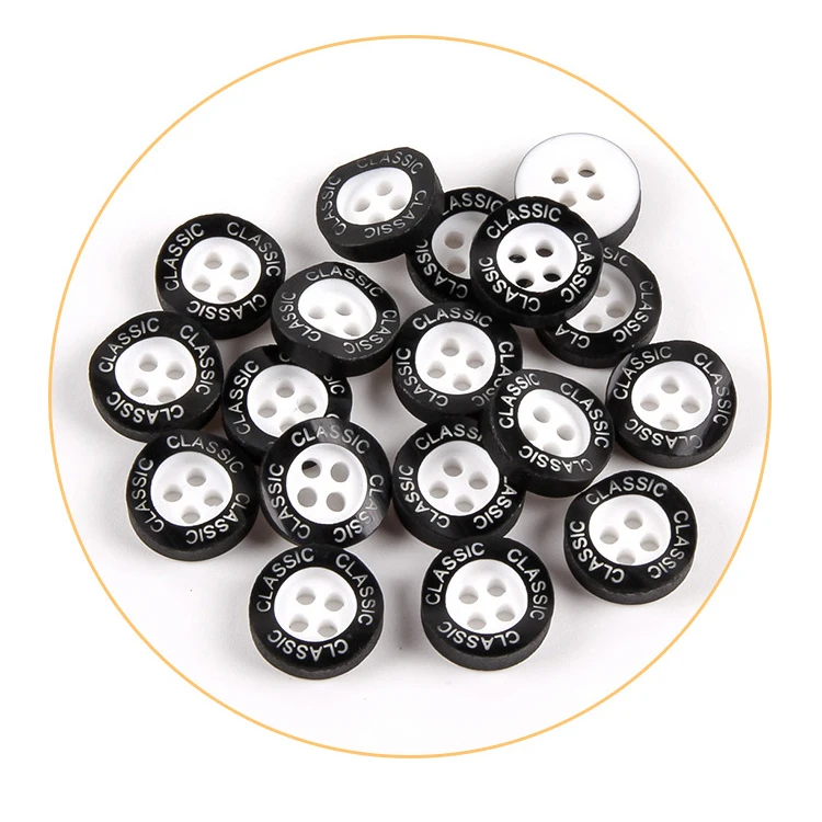 Модные пуговицы из смолы для рубашек черные белые женщин мужчин детей свитеров