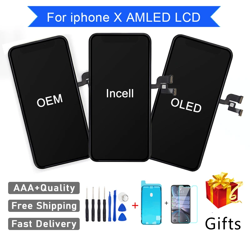 Идеальный ремонт AAA +++ OEM lncell экран для iphone X ЖК-дисплей сенсорный 5 8 дюйма сменный