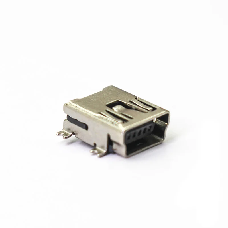 

Mini USB Flat Edge SMT 5 Pin 4 Feet Connectors Female Port Jack Tail Sockect Plug Terminals For Samsung Huawei mobile