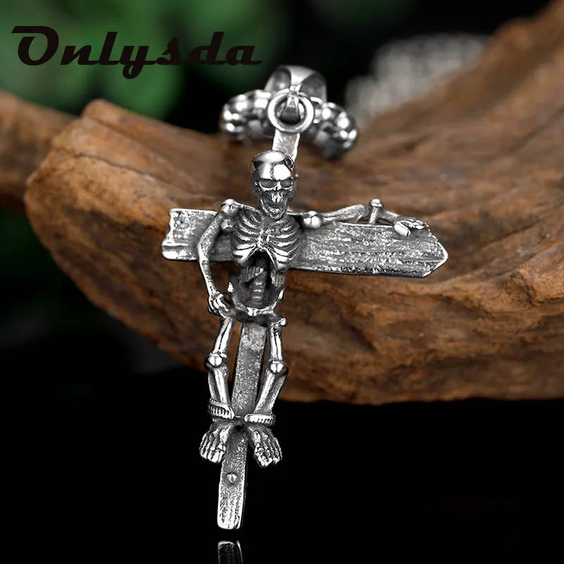 

Freeshipping Retro Hip-hop Punk Stainless Steel Skull Various Fashion Men and Women Couple Birthday Gift Pendant Necklace