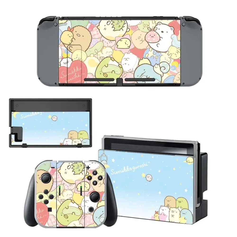 Виниловые наклейки для защиты экрана Sumikko Gurashi консоли Nintendo Switch NS + контроллер