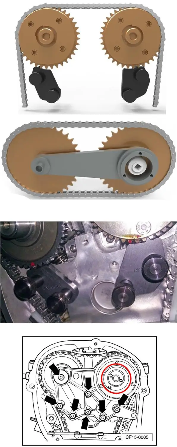 Новый набор инструментов для регулировки распределительного вала двигателя VW Audi