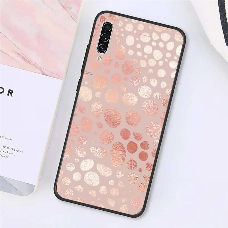 

pink Gold Rose Love heart Phone Case For Samsung galaxy A S note 10 7 8 9 20 30 31 40 50 51 70 71 21 s ultra plus