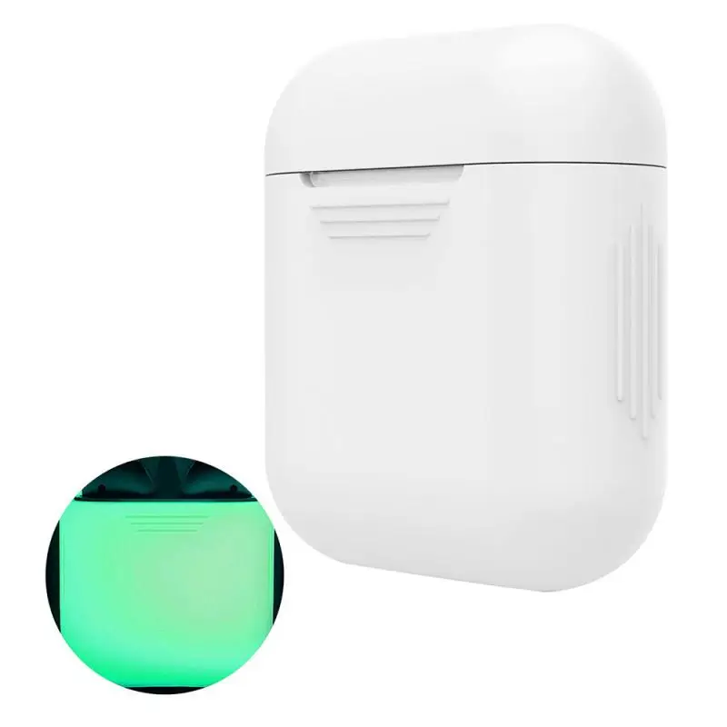 Быстрая доставка светящийся силиконовый чехол для наушников Air Pods защитный кожи