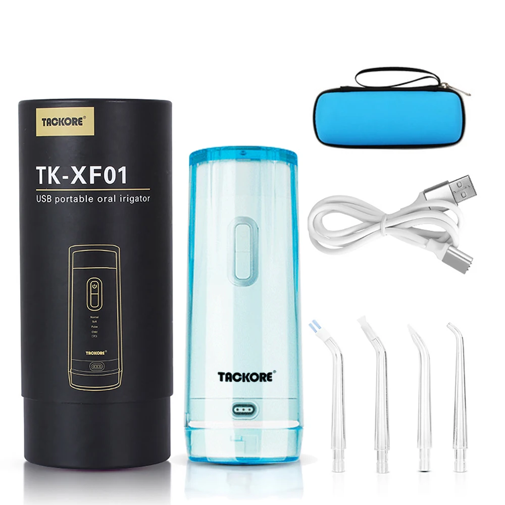 Blue Tackore водный ирригатор зубная нить ирригатор зубная щетка ирригатор зубная нить струя воды pick отбеливание зубов ирригация Azdent - Цвет: Blue