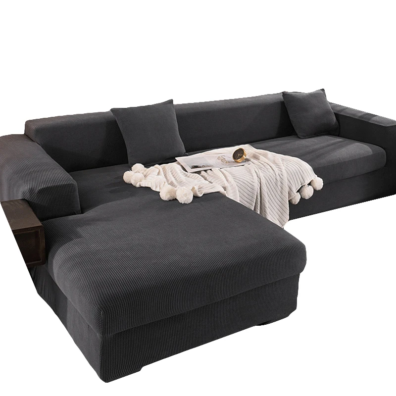 

1/2/3/4 Seat Polar Fleece Fabric Sofa Cover Pattern Checked Sofa Covers Washable Couch Covers L-shaped Sofa Need 2pcs Sofa Cover