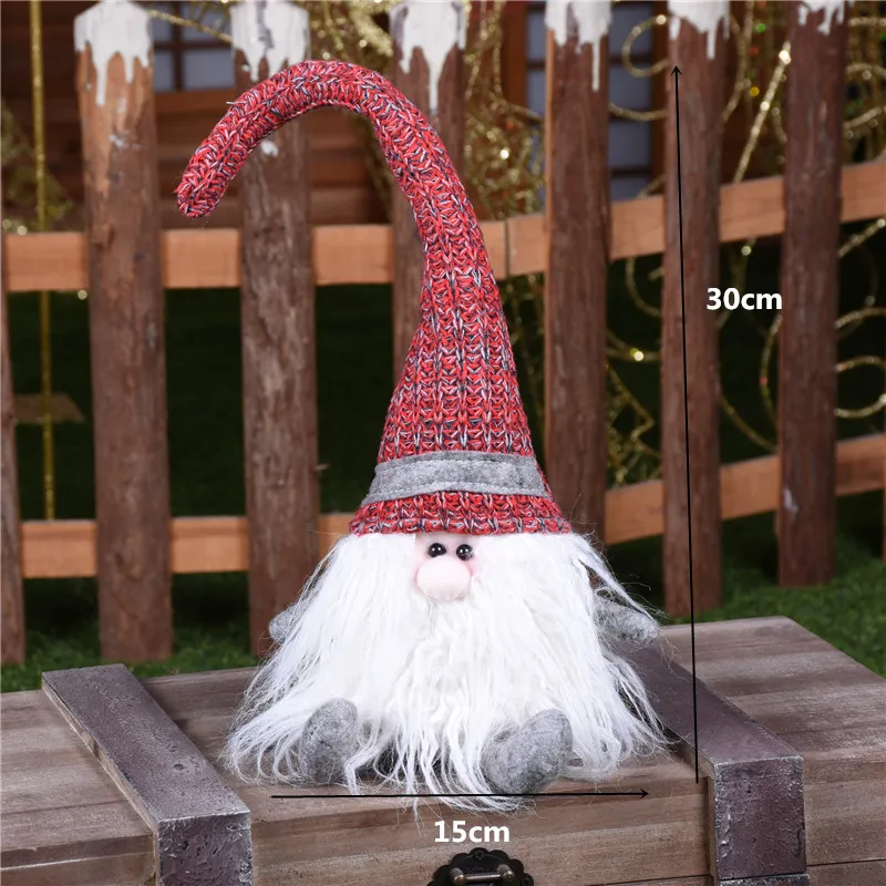 Рождественские украшения для дома, выдвижная стоящая 38-55 см, снеговик, куклы, подарок на год, день рождения, плюшевая игрушка, Рождественский Декор, украшения