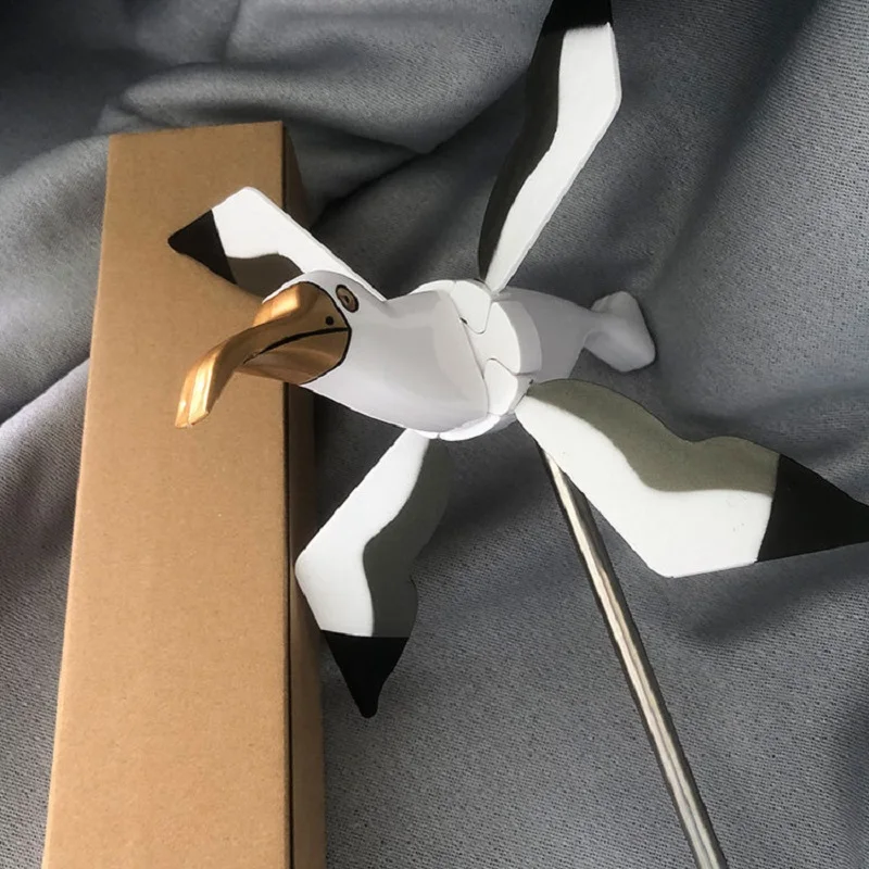 Molino de viento serie Asuka Whirligig, molino de gaviota, regalo de Navidad, adorno de decoraci&oacute;n creativo para jard&iacute;n, env&iacute;o directo-3