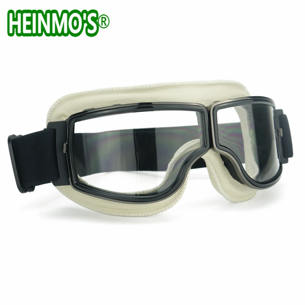 Белые кожаные очки с прозрачными линзами во время Второй мировой войны RAF