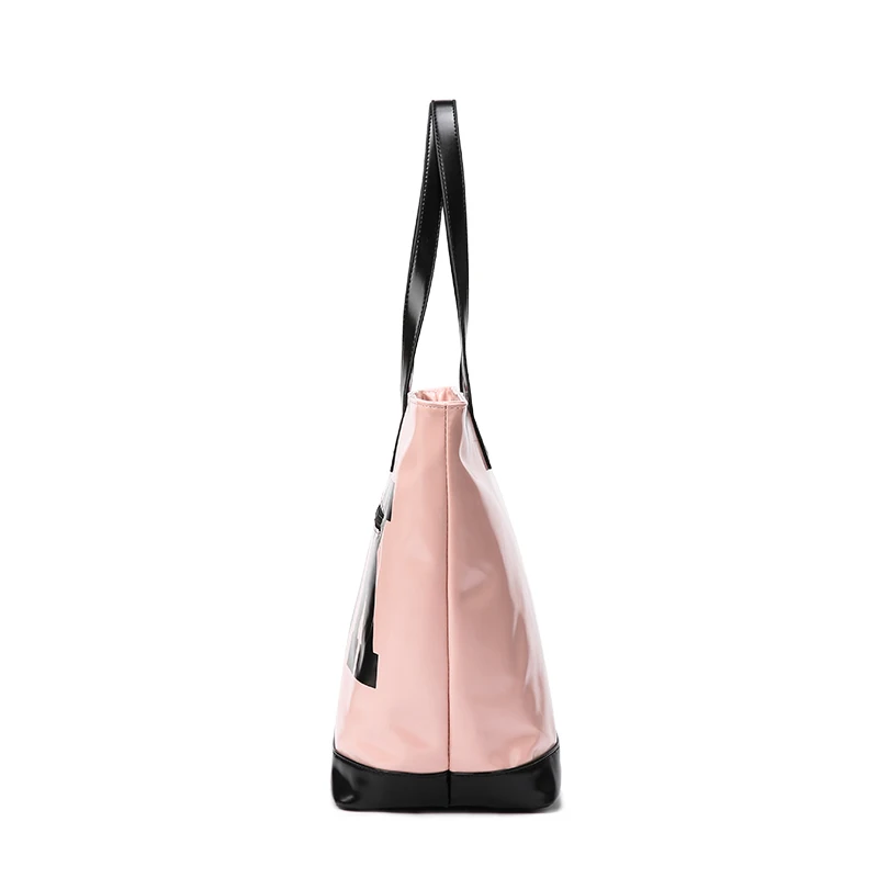 

PINK Beach PU Leather Sports Bag Outdoor Trave Swimming Fitness Bag For Gym Women Swim Bags New Training Yoga Bag Gym Handbag