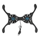 USB Складные Охлаждающие подставки для ноутбука с двумя вентиляторами, охлаждающая подставка для ноутбука, радиатор-Осьминог для аксессуаров для ноутбуков 7-15 дюймов