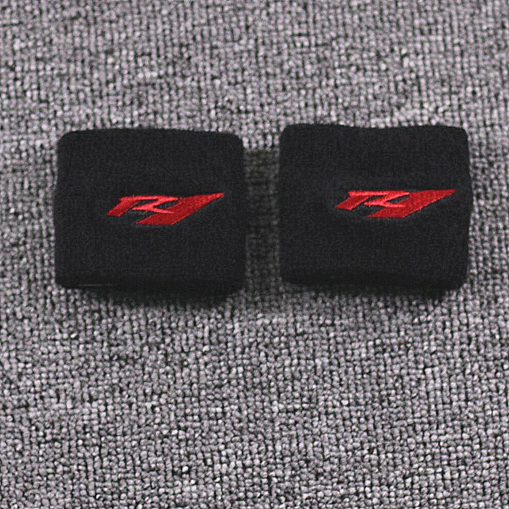 

Motorcycle R1 3D Logo Front Brake Reservoir Sock Fluid Oil Tank Cup Cover Protector Set Fit For Yamaha YZF R1 YZF-R1 YZFR1 R1s