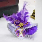 Миниатюрная Венецианская шляпа, маска с перьями, магнит на холодильник, настольные украшения, настенные наклейки, ремесла, вечеринка, домашний декор, Рождество