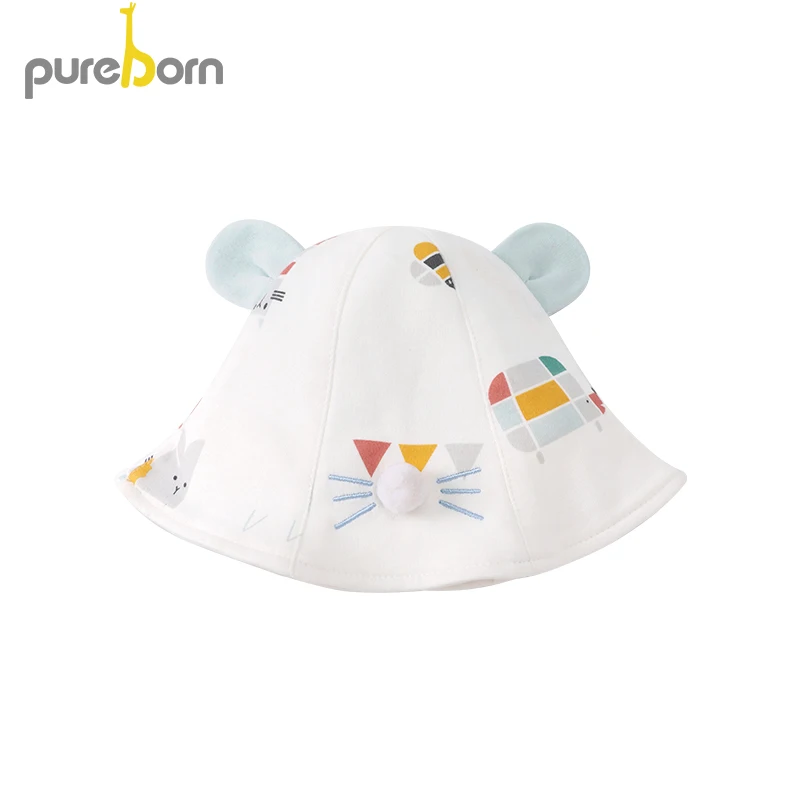 Pureborn детские шапки унисекс летние складные Панамы уличная Солнцезащитная