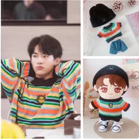 new 20cm doll outfit plush dolls clothes lovely pants hat stuffed toy dolls accessories for korea kpop exo idol dolls gift