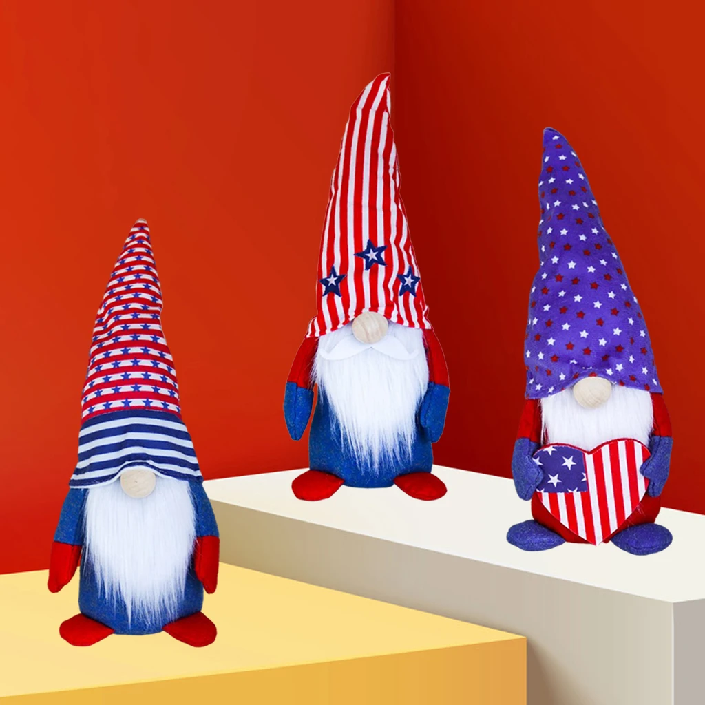 

Faceless Gnome Plush Doll Shelf Figurine Dolls Gift for Independence Day, Memorial Day, Veterans Day