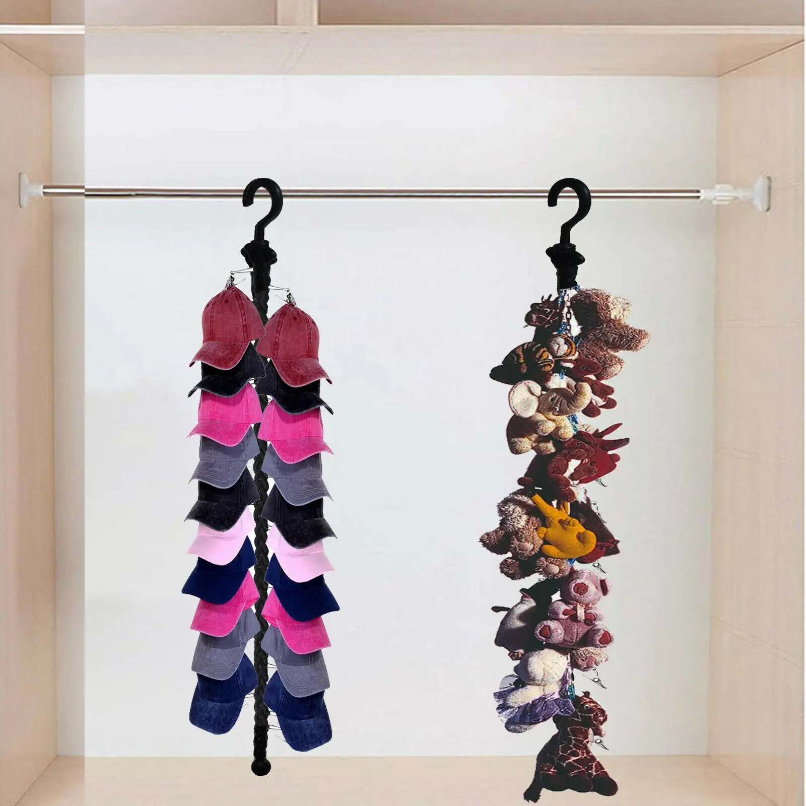 2X Волшебная цепочка для хранения компактные вешалки органайзер подвесные шкафы