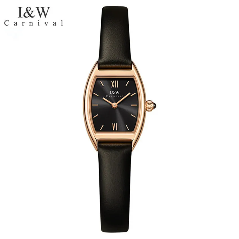 CARNIVAL Brand Fashion Watches for Women Ladies Luxury Rose Gold Girl Gift Quartz Wristwatches Waterproof Clock 2023 Reloj Mujer
