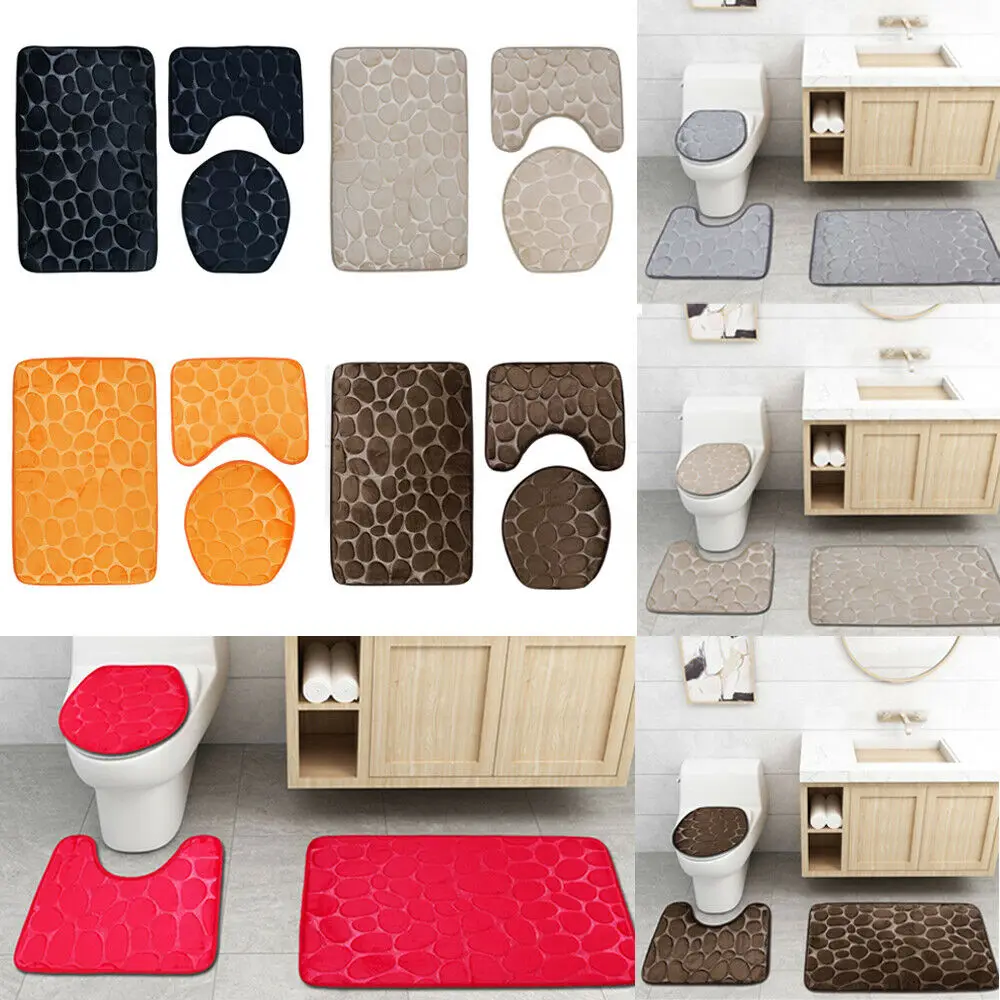 3 шт./комплект Нескользящие нажимные крышки для сиденья унитаза|Коврики ванной| |