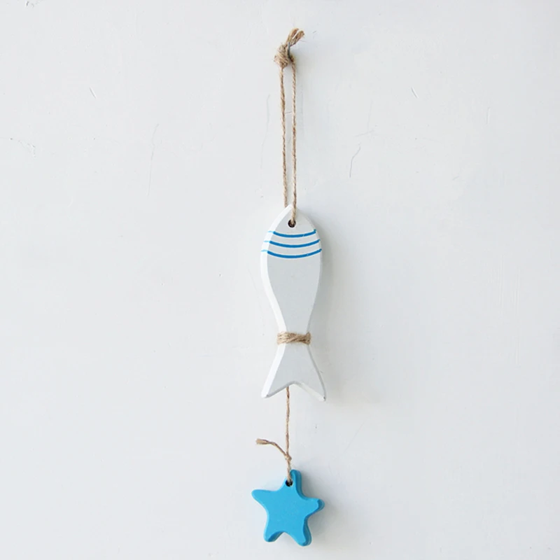 Морской пляж деревянная рыбка Морская звезда домашний Настенный декор