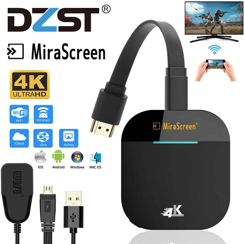 DZLST Мини ТВ палка G5 PLUS беспроводной HDMI-совместимый Ключ Miracast Wifi приемник